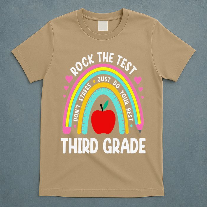 Rock The Test Day 3rd Grade Teacher Third Grade Testing Day T-Shirt