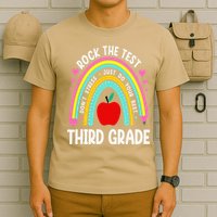 Rock The Test Day 3rd Grade Teacher Third Grade Testing Day T-Shirt
