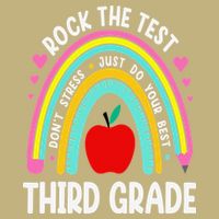 Rock The Test Day 3rd Grade Teacher Third Grade Testing Day T-Shirt