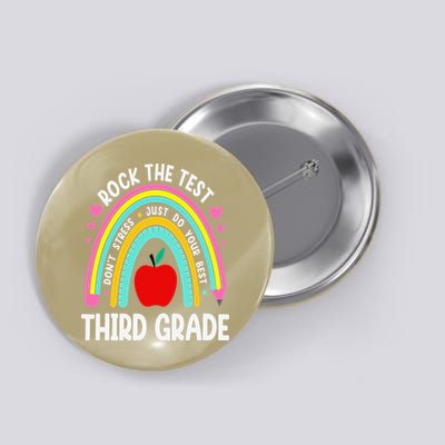 Rock The Test Day 3rd Grade Teacher Third Grade Testing Day Button