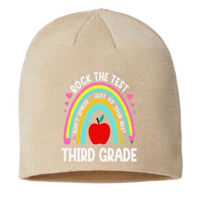 Rock The Test Day 3rd Grade Teacher Third Grade Testing Day Sustainable Beanie