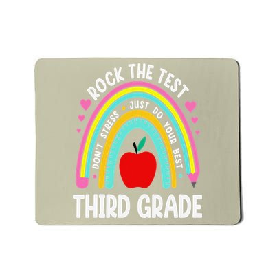 Rock The Test Day 3rd Grade Teacher Third Grade Testing Day Mousepad
