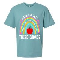 Rock The Test Day 3rd Grade Teacher Third Grade Testing Day Sueded Cloud Jersey T-Shirt