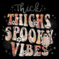 Retro Thick Thighs Spooky Vibes Halloween Floral Fall Vibes Sustainable Bucket Hat