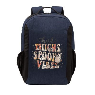 Retro Thick Thighs Spooky Vibes Halloween Floral Fall Vibes Vector Backpack