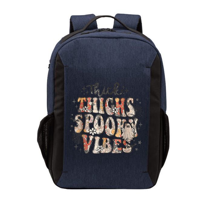 Retro Thick Thighs Spooky Vibes Halloween Floral Fall Vibes Vector Backpack