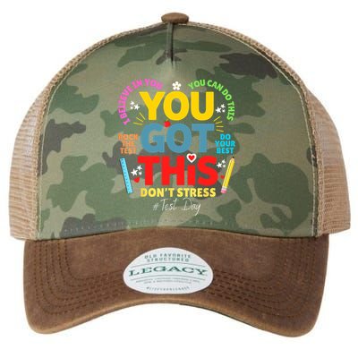 Rock The Test Don't Stress You Got This Teacher Testing Day  Legacy Tie Dye Trucker Hat