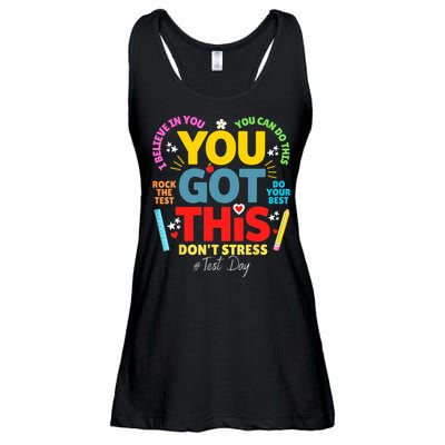 Rock The Test Don't Stress You Got This Teacher Testing Day  Ladies Essential Flowy Tank
