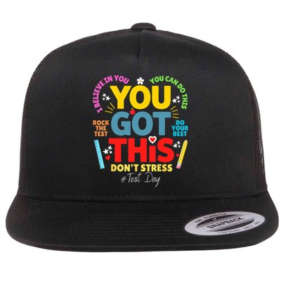 Rock The Test Don't Stress You Got This Teacher Testing Day  Flatbill Hat