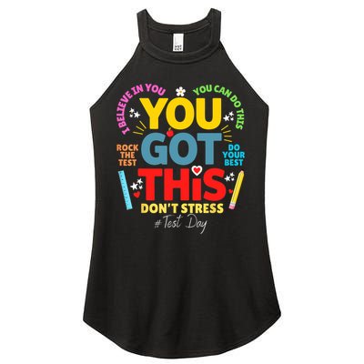 Rock The Test Don't Stress You Got This Teacher Testing Day  Women's Perfect Tri Rocker Tank