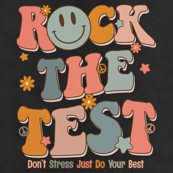 Rock The Test Dont Stress Just Do Your Best Cool Comfort Performance Bucket Hat