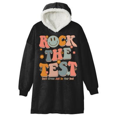 Rock The Test Dont Stress Just Do Your Best Hooded Wearable Blanket
