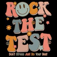 Rock The Test Dont Stress Just Do Your Best Cropped Pullover Crew