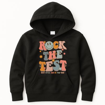 Rock The Test Dont Stress Just Do Your Best Kids Hoodie