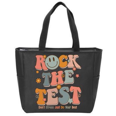 Rock The Test Dont Stress Just Do Your Best Zip Tote Bag
