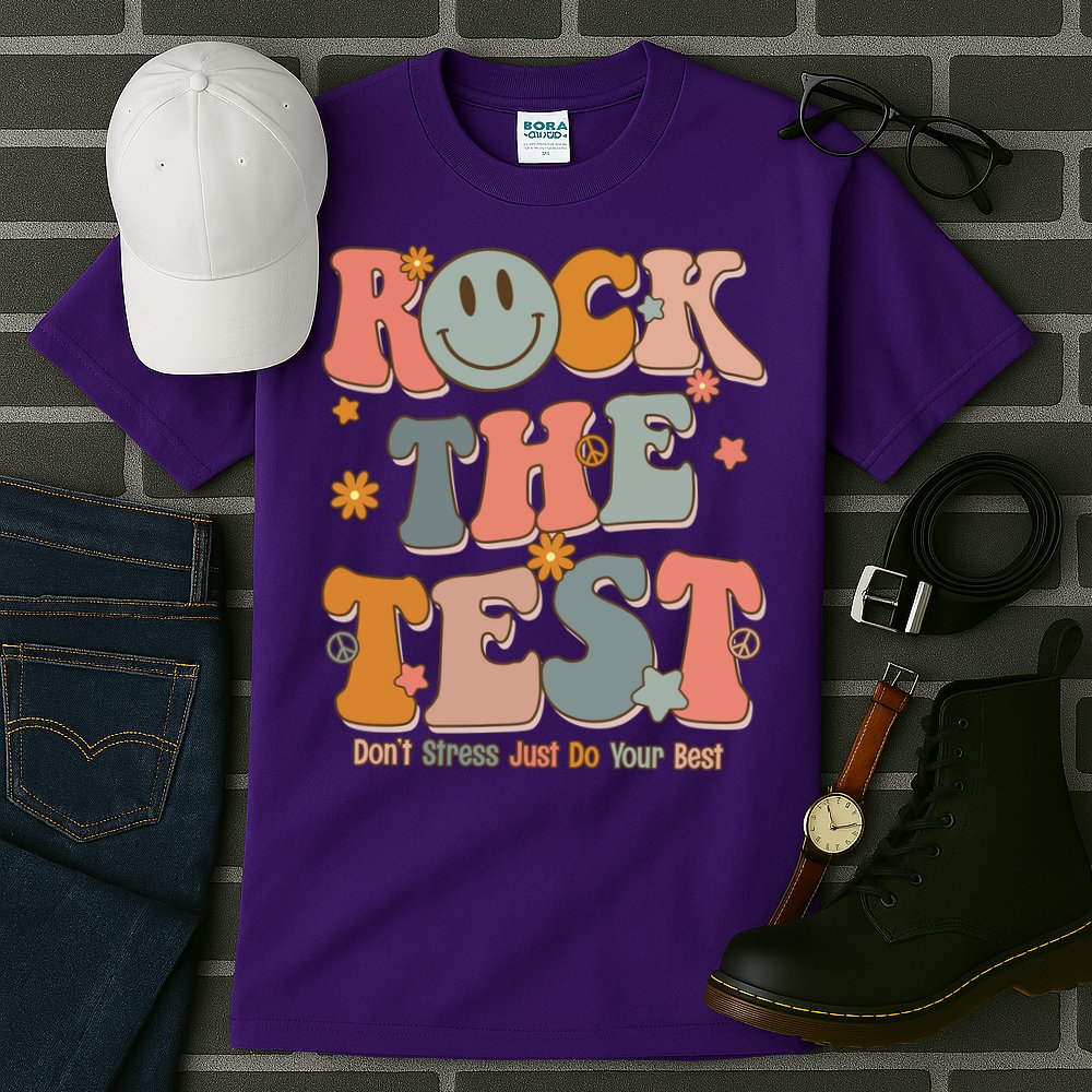 Rock The Test Dont Stress Just Do Your Best Tall T-Shirt