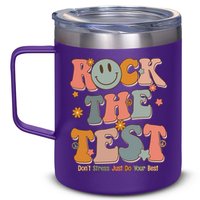 Rock The Test Dont Stress Just Do Your Best 12oz Stainless Steel Coffee Mug