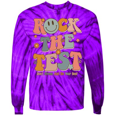 Rock The Test Dont Stress Just Do Your Best Tie-Dye Long Sleeve Shirt