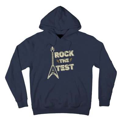 Rock The Test Guitar Teacher Test Day Testing Day Teacher Hoodie