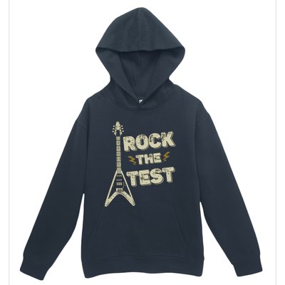 Rock The Test Guitar Teacher Test Day Testing Day Teacher Urban Pullover Hoodie