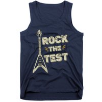 Rock The Test Guitar Teacher Test Day Testing Day Teacher Tank Top