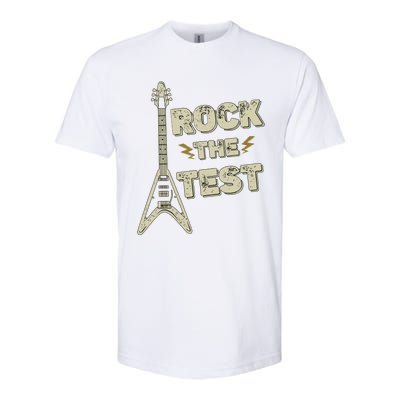 Rock The Test Guitar Teacher Test Day Testing Day Teacher Softstyle CVC T-Shirt