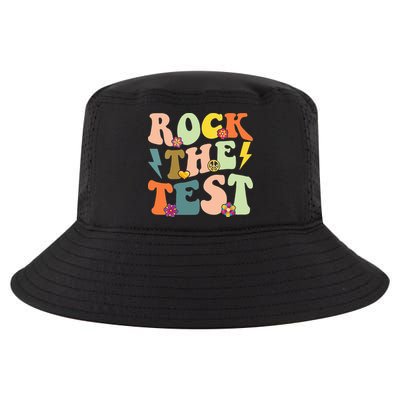 Rock The Test Groovy Design Funny Testing Day Teacher Cool Comfort Performance Bucket Hat