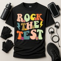Rock The Test Groovy Design Funny Testing Day Teacher Performance Shirt