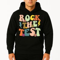 Rock The Test Groovy Design Funny Testing Day Teacher Hoodie