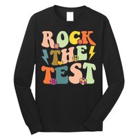 Rock The Test Groovy Design Funny Testing Day Teacher Long Sleeve Shirt