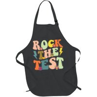 Rock The Test Groovy Design Funny Testing Day Teacher Apron