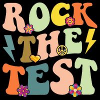 Rock The Test Groovy Design Funny Testing Day Teacher T-Shirt