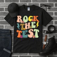Rock The Test Groovy Design Funny Testing Day Teacher Tall T-Shirt