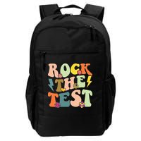 Rock The Test Groovy Design Funny Testing Day Teacher Backpack