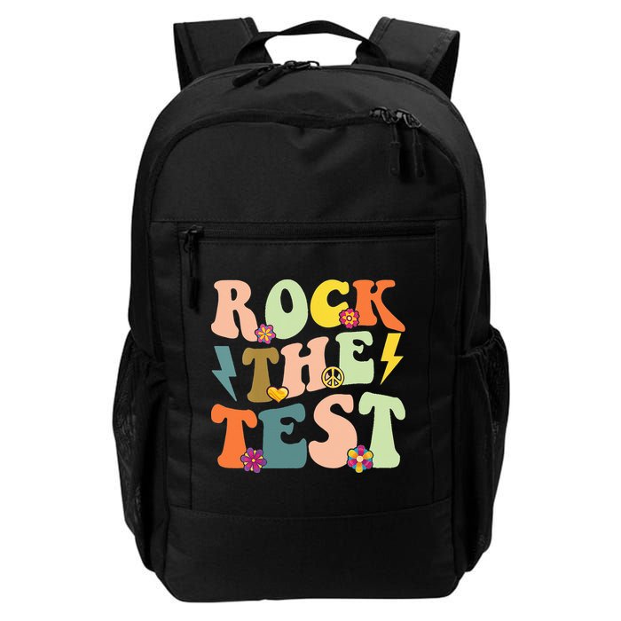 Rock The Test Groovy Design Funny Testing Day Teacher Backpack