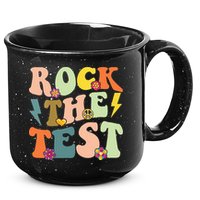 Rock The Test Groovy Design Funny Testing Day Teacher 15oz Campfire Ceramic Mug