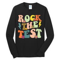 Rock The Test Groovy Design Funny Testing Day Teacher Tall Long Sleeve T-Shirt