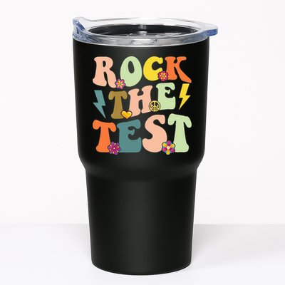 Rock The Test Groovy Design Funny Testing Day Teacher Tumbler