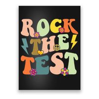 Rock The Test Groovy Design Funny Testing Day Teacher Poster