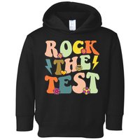 Rock The Test Groovy Design Funny Testing Day Teacher Toddler Hoodie