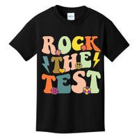 Rock The Test Groovy Design Funny Testing Day Teacher Kids T-Shirt