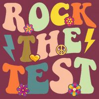 Rock The Test Groovy Design Funny Testing Day Teacher 16oz Travel Tumbler
