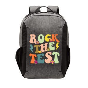 Rock The Test Groovy Design Funny Testing Day Teacher Vector Backpack