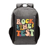 Rock The Test Groovy Design Funny Testing Day Teacher Vector Backpack