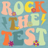 Rock The Test Groovy Design Funny Testing Day Teacher Sueded Cloud Jersey T-Shirt
