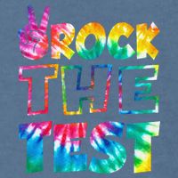 Rock The Test Testing Day Motivational Teacher Garment-Dyed Sweatshirt
