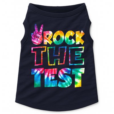 Rock The Test Testing Day Motivational Teacher Doggie Tank