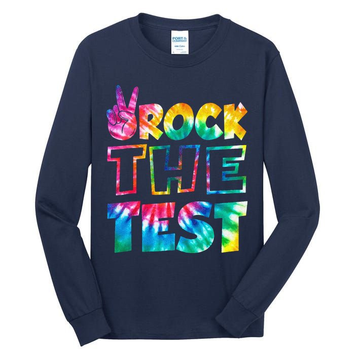 Rock The Test Testing Day Motivational Teacher Tall Long Sleeve T-Shirt
