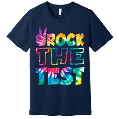 Rock The Test Testing Day Motivational Teacher Premium T-Shirt