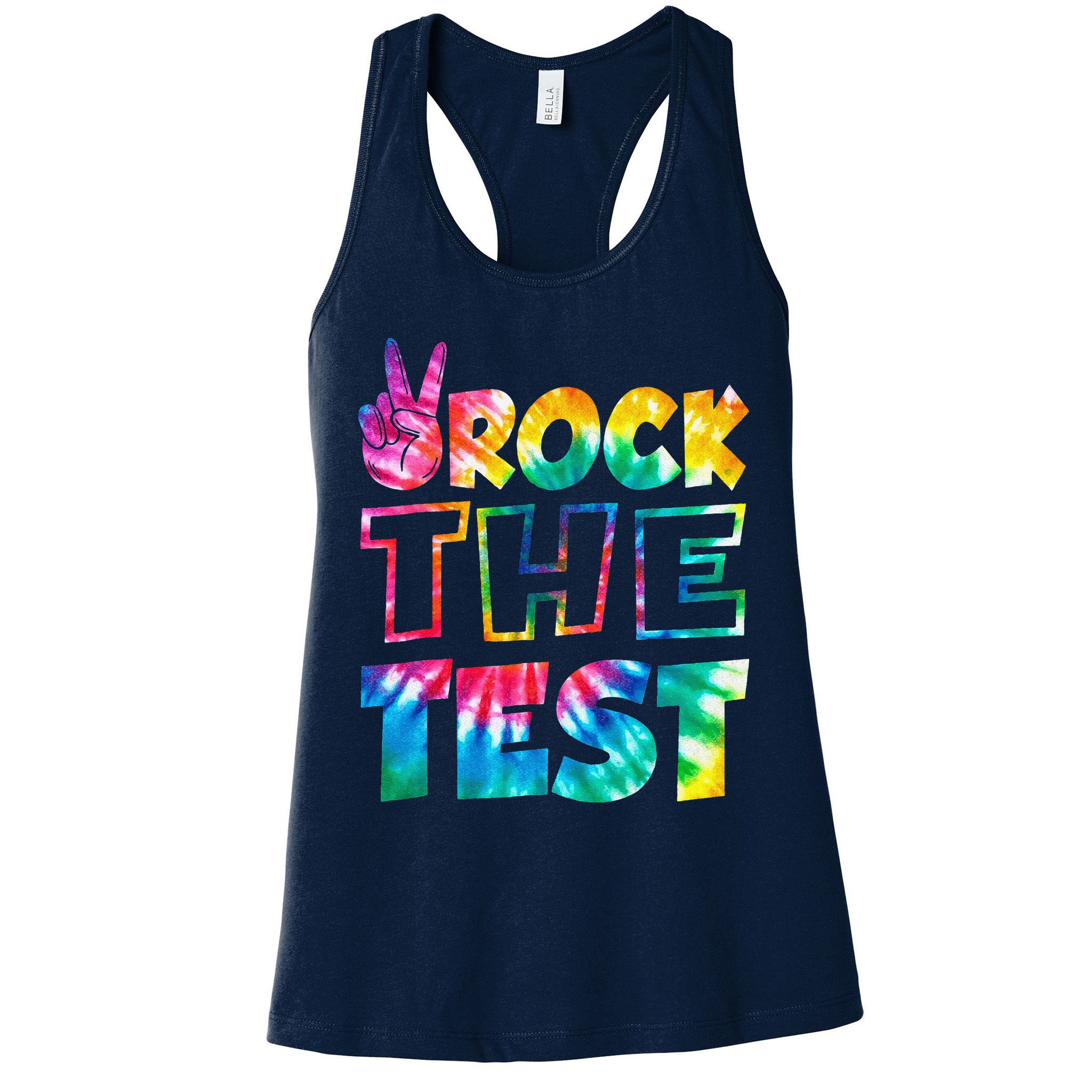 Rock The Test Testing Day Motivational Teacher Womens Tank Top